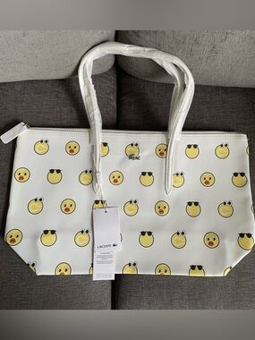 Lacoste L.12.12 Concept Tote handbag Bag purse emoji NWT
